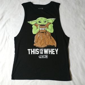 NWOT Baby Yoda Black Workout Tank Medium